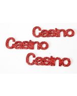 Lot de 6 confettis de table Casino Rouge