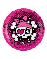 Lot 8 assiettes anniversaire Pink Pirates