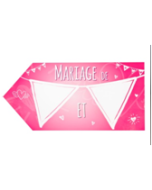 Pancarte mariage fuchsia