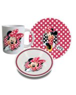 Set petit dej rose a pois Minnie