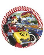 8 Assiettes Mickey Roadster Racers 23 cm