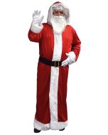Costume Père-Noël manteau effet velours - Taille XL 