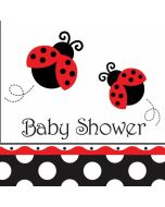 16 serviettes coccinelle baby-shower