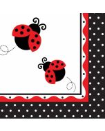 16 serviettes coccinelle