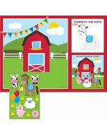 Set de table - stickers animaux de la ferme  x8