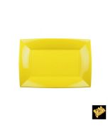 8 assiettes rectangulaire jaune