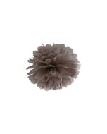 Pompon de papier buvard marron - 25 cm