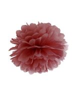 Pompon rouge marsala - 35 cm