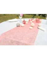 Chemin table arabesque rouge