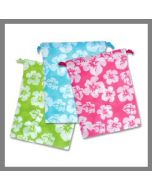 Lot de 3 sacs imprimés fleurs - thème hawai