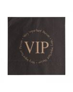 Serviette à 3 plis VIP de coloris noir