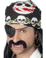 Bandana pirate noir