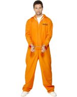 Déguisement homme prisonnier - orange - taille L