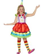 Déguisement fille clown coloré - 10/12 ans