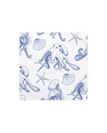 20 serviettes jetables octopus thème mer
