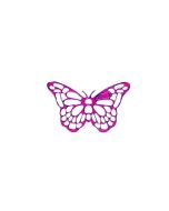 25 Stickers papillon fuchsia