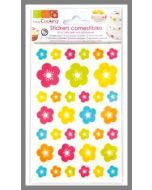 Stickers alimentaires "fleurs"