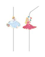 Pailles "Princesse premium" x 6 - Disney