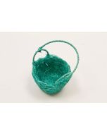 Panier sisal rond "Fantaisie" - Turquoise