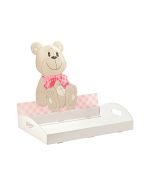Plateau ourson rose