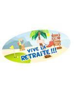 4 stickers Vive La Retraite