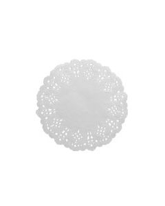 10 napperons papier dentelle blancs - 11,5 cm