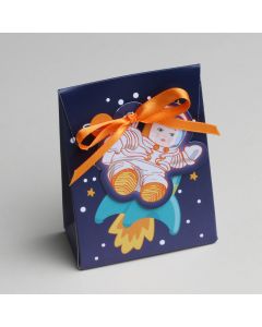 10 boîtes à dragées astronaute ruban orange