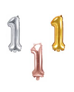 Ballon chiffre 1 - 35cm - Coloris au choix