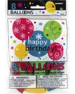 8 ballons Breezy Birthday