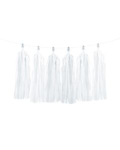 guirlande de tassels blanc