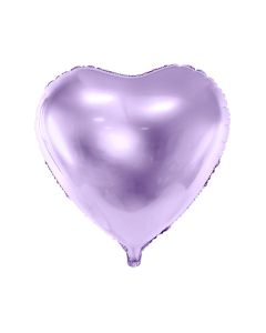 Ballon coeur lilas brillant