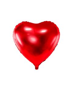 Ballon coeur rouge brillant