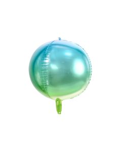 Ballon Mylar dégradé bleu vert