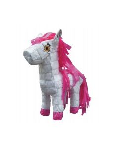 Piñata poney - blanc et rose