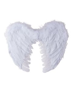 Ailes d'ange en plumes 40 cm x 32 cm - blanc