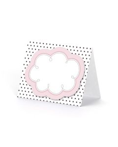 6x Marque place nuage rose et noir