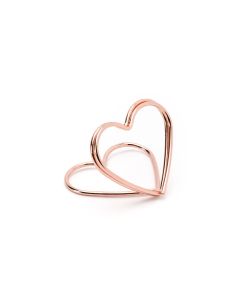 Support marque place coeur rose gold x10