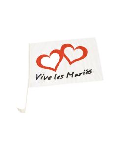 Drapeau voiture vive les mariés