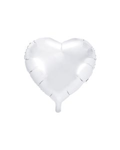 Ballon hélium forme coeur Blanc 45 cm