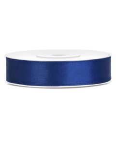 Ruban satin 12 mm - bleu marine