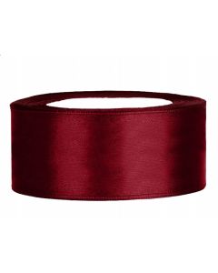 Ruban satin 25 mm - bordeaux