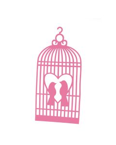 cage oiseaux rose