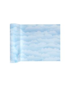 Chemin de table nuage bleu ciel 5m