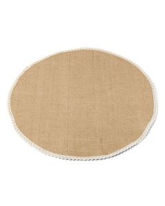 Set de table en jute et dentelle rond