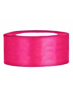 Ruban satin fuchsia – 25 mm x 25m