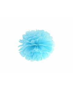 Pompon-papier-de-soie-bleu