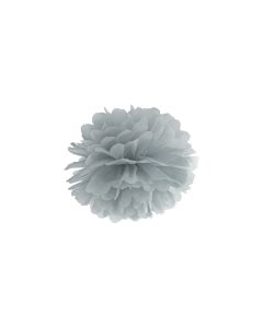 Pompon de papier buvard gris - 25 cm