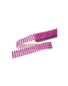 Ruban strass fuchsia