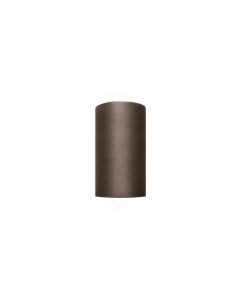 Rouleau de tulle - marron - 8 cm x 20 m