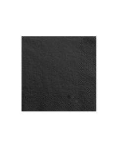 x 20 serviettes en papier noir